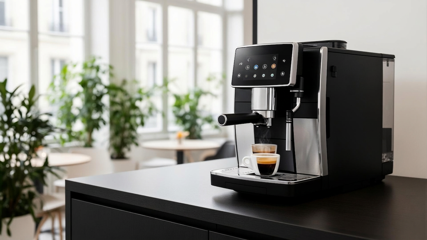 Café premium en cours d'extraction