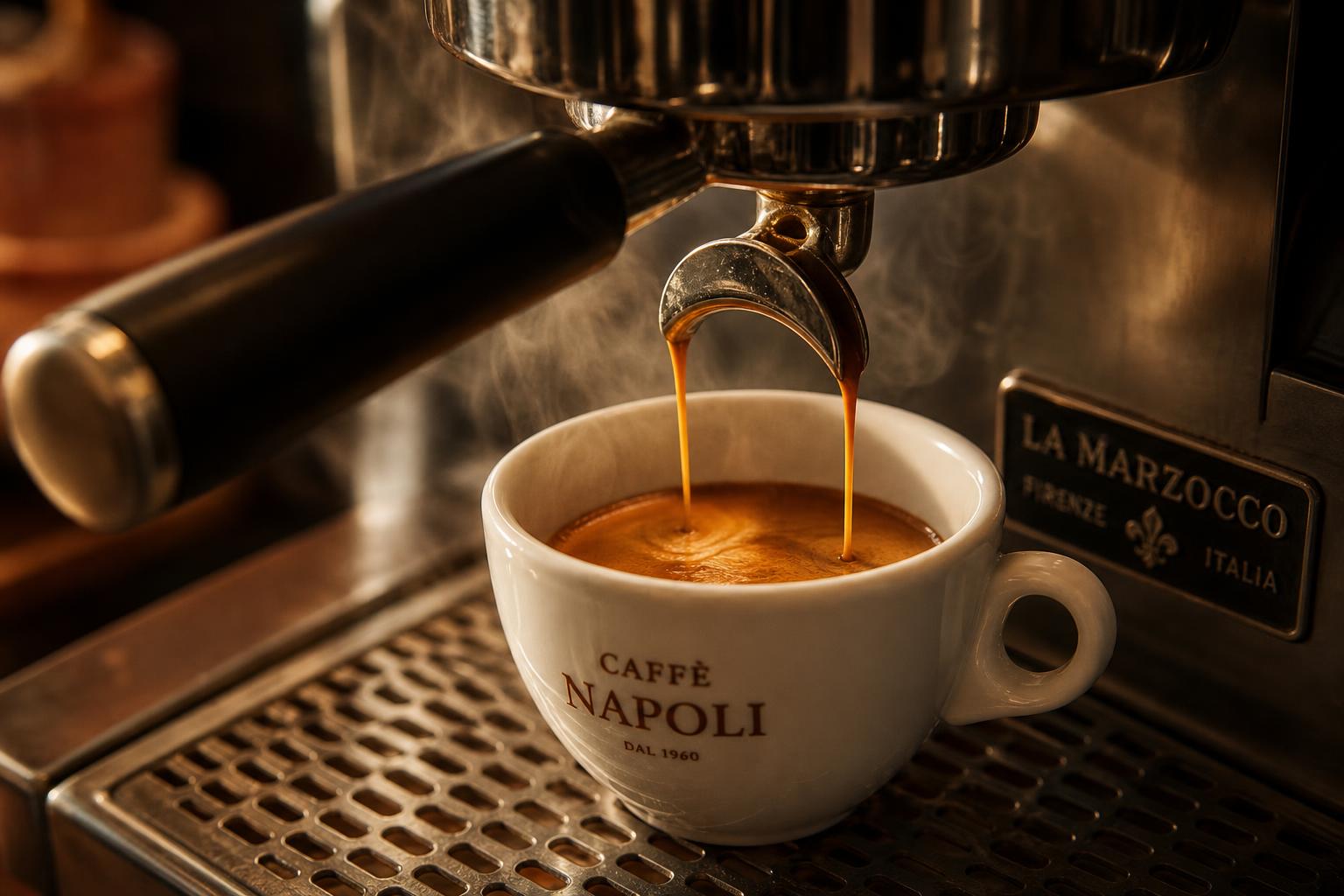 Café premium en cours d'extraction